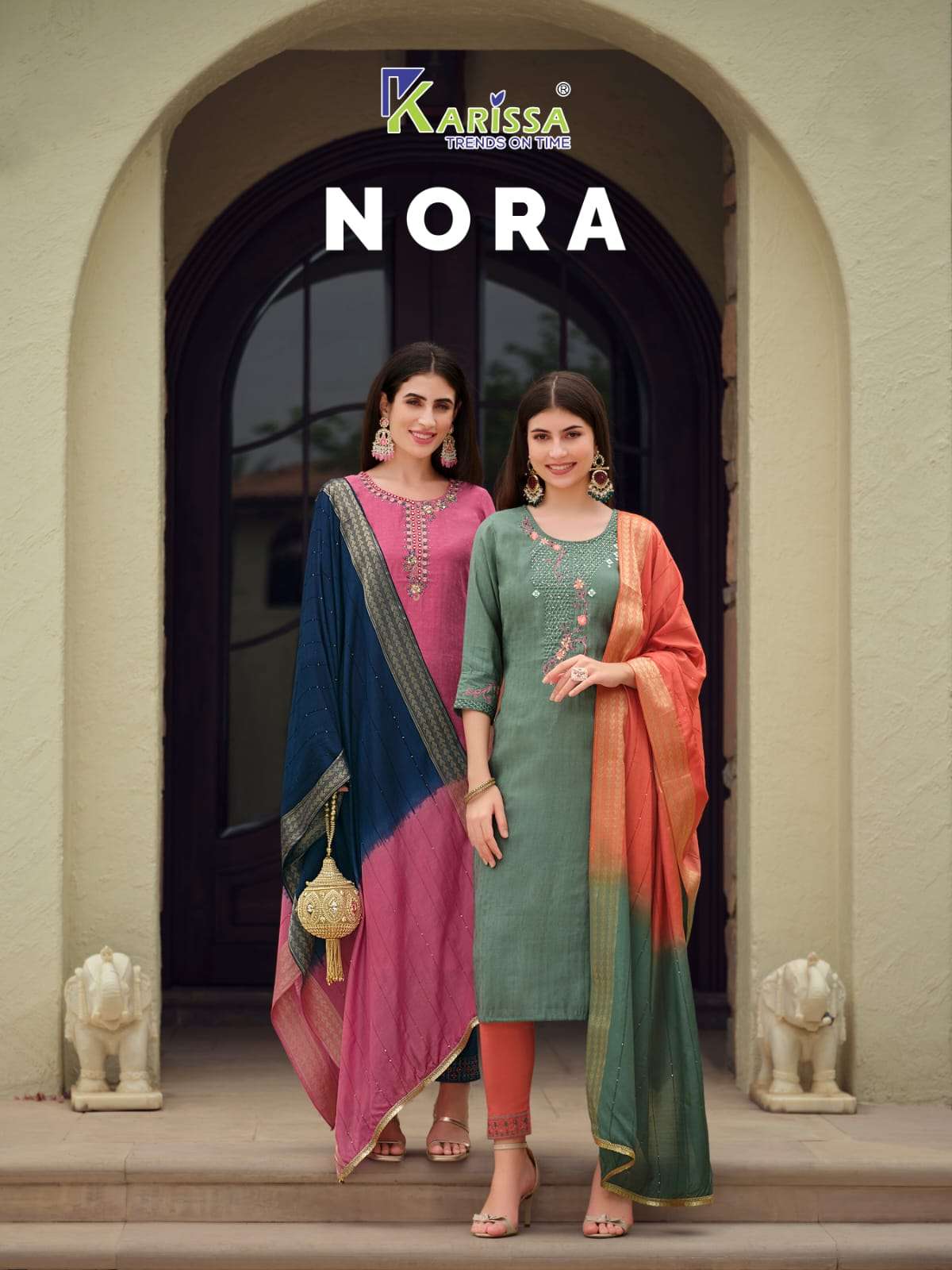 NORA BY KARISSA 9001 TO 9006 SERIES SILK EMBROIDERY READYMADE DRESSES