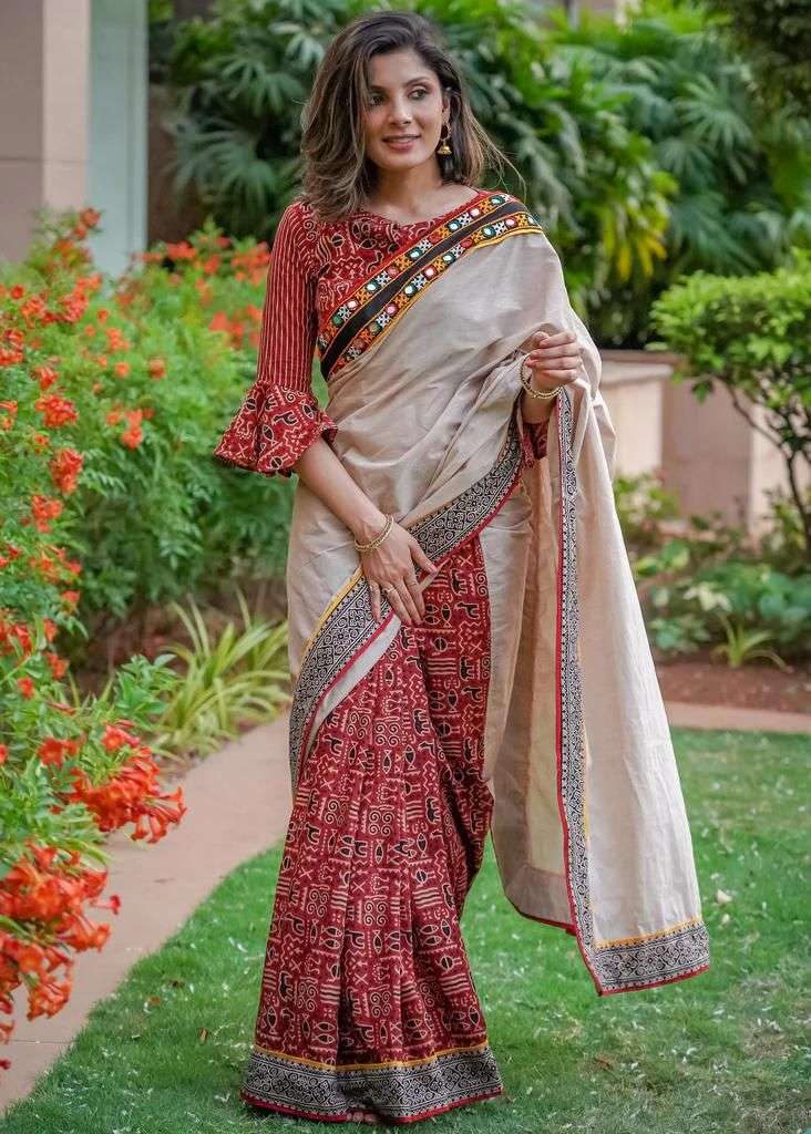 NT-322 BY AQSAWHOLESALE MODAL SILK PRINT CASUAL SAREE