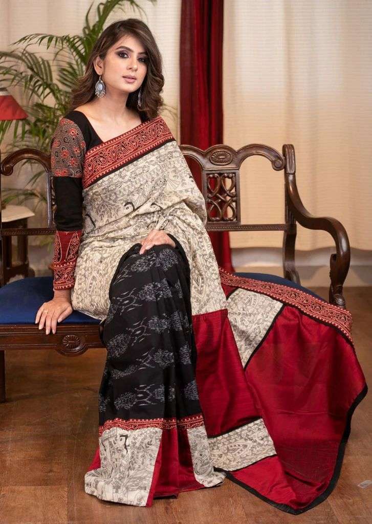 NT-334 BY AQSAWHOLESALE PURE MULMUL COTTON SILK CASUAL SAREE