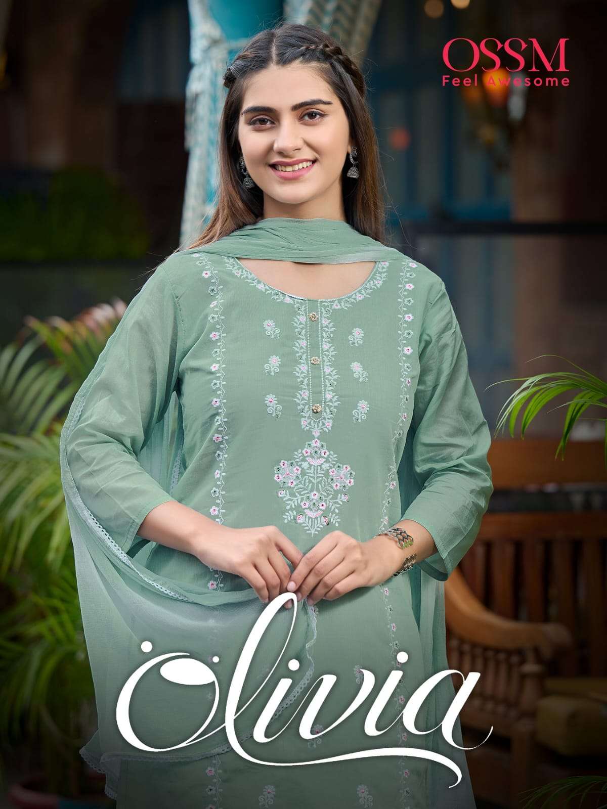 OLIVIA BY OSSM 101 TO 106 SERIES MAL COTTON EMBROIDERY WORK READYMADE DRESSES