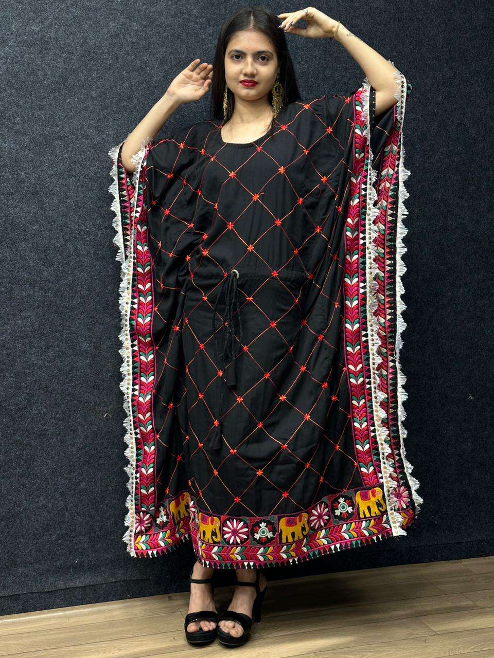 PC-262 BY AQSAWHOLESALE FANCY COTTON EMBROIDERY WORK KAFTAN