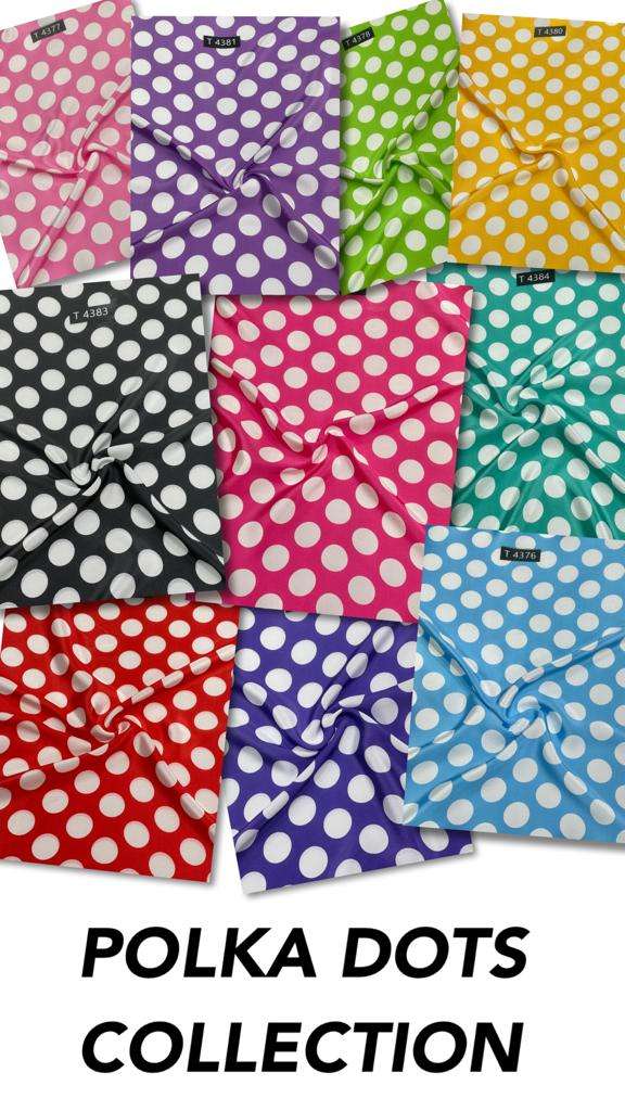 POLKA VOL-2 BY AQSAWHOLESALE 4376 TO 4385 SERIES CREPE PRINT FABRICS