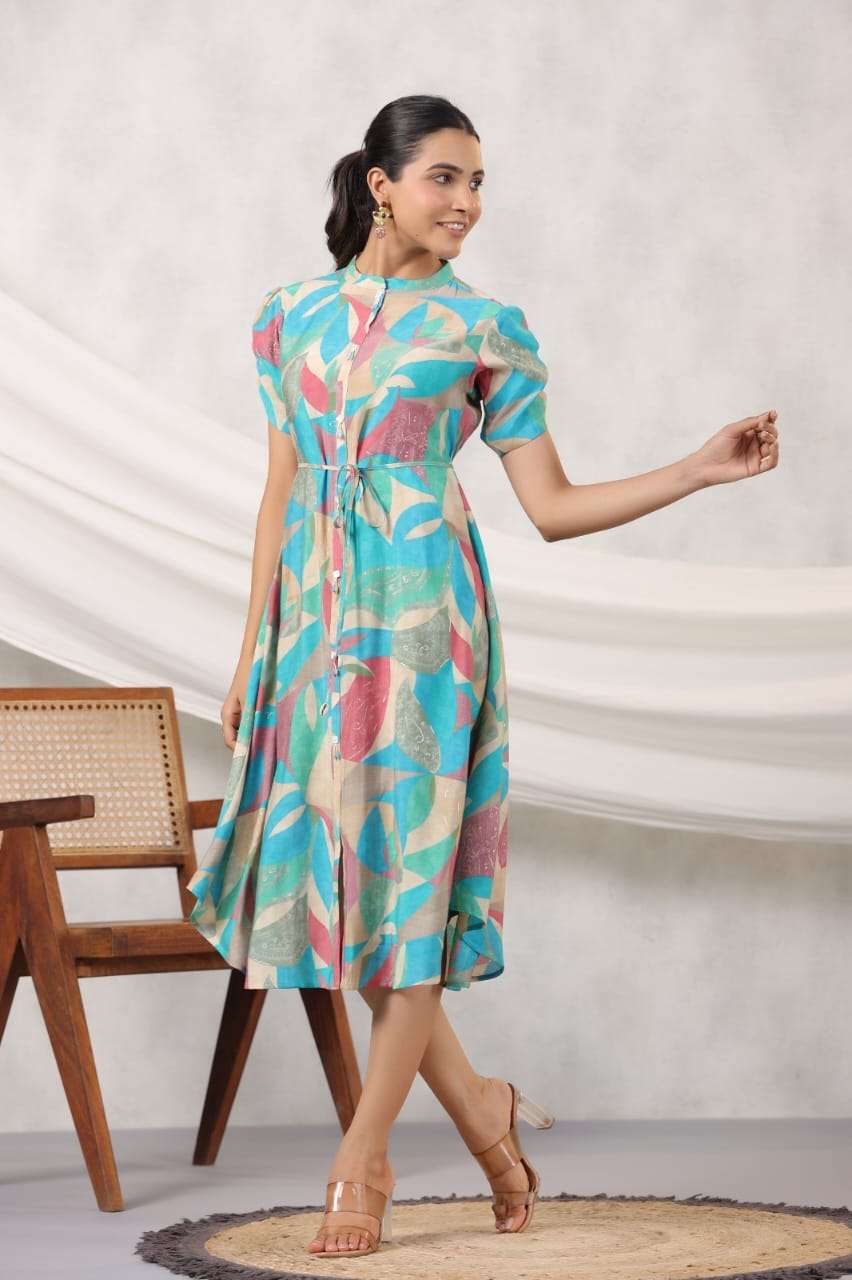 POPPINS BY AQSAWHOLESALE MODAL PRINT WORK KURTIS