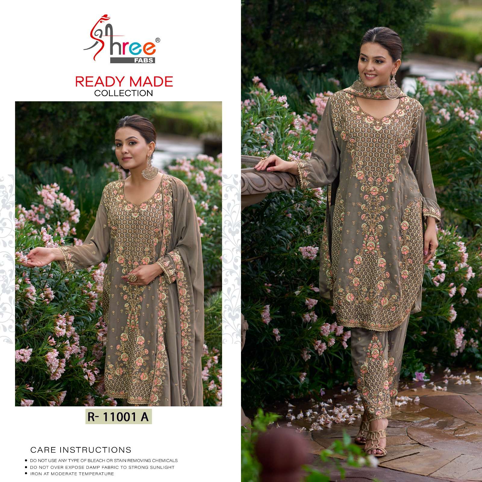 R-11001 COLOUURS BY SHREE FABS HEAVY EMBROIDERY PAKISTANI READYMADE DRESSES