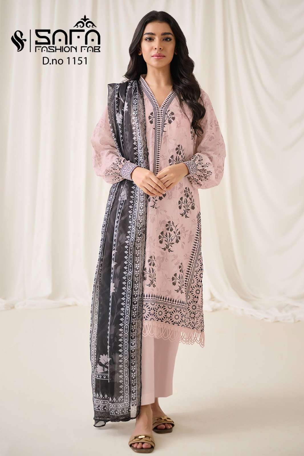 SAFA 1151 HIT DESIGN BY SAFA FASHION FAB HEAVY MUSLIN EMBRODIERY READYMADE PAKISTANI SUIT