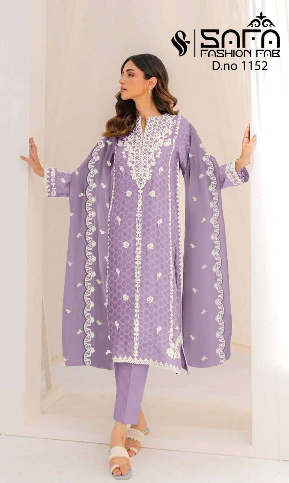 SAFA 1152 COLOURS BY SAFA FASHION FAB GEORGETTE HEAVY WORK READYMADE DRESSES