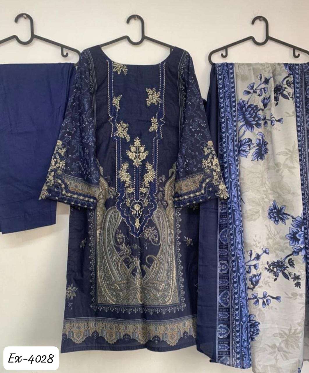 SAPPHIRE 4028 NX BY AQSAWHOLESALE COTTON PRINT WORK READYMADE PAKISTANI DRESSES