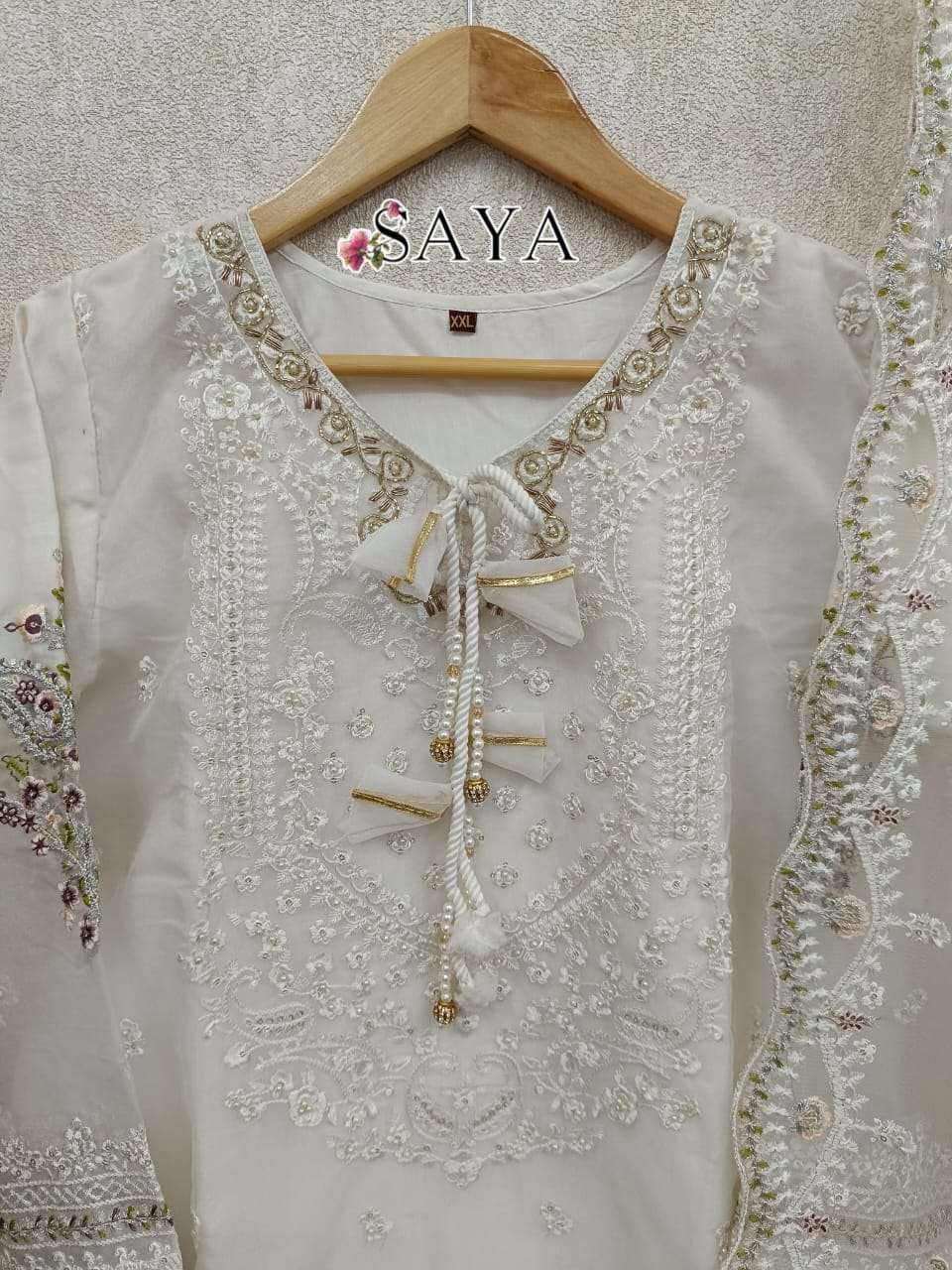 SAYA R-003 COLOURS BY AQSAWHOLESALE ORGANZA EMBROIDERY READYMADE PAKISTANI DRESSES