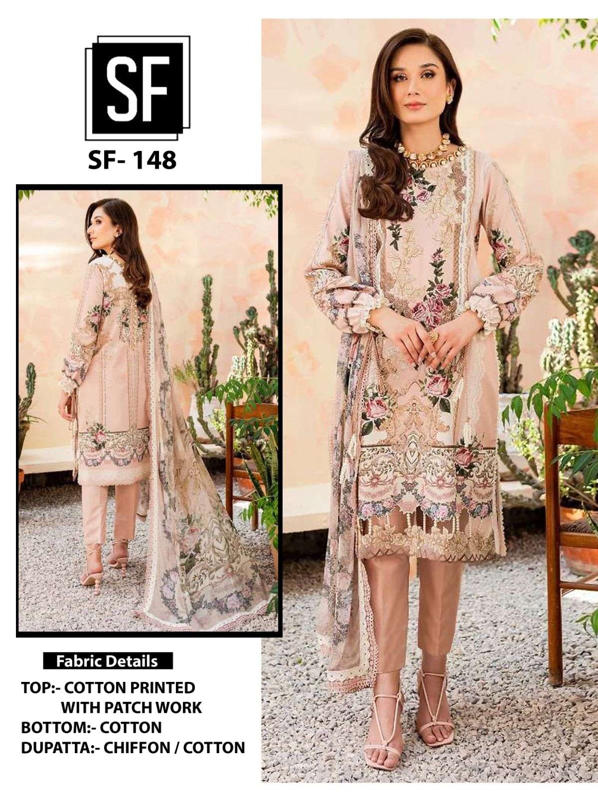 SF-148 HIT DESIGN BY SF FASHION COTTON PRINT WORK PAKISTANI DRESS