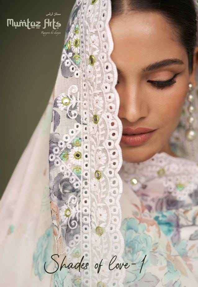 SHADES OF LOVE BY MUMTAZ ARTS 16001 TO 16004 SERIES LAWN COTTON EMBROIDERY DRESSES