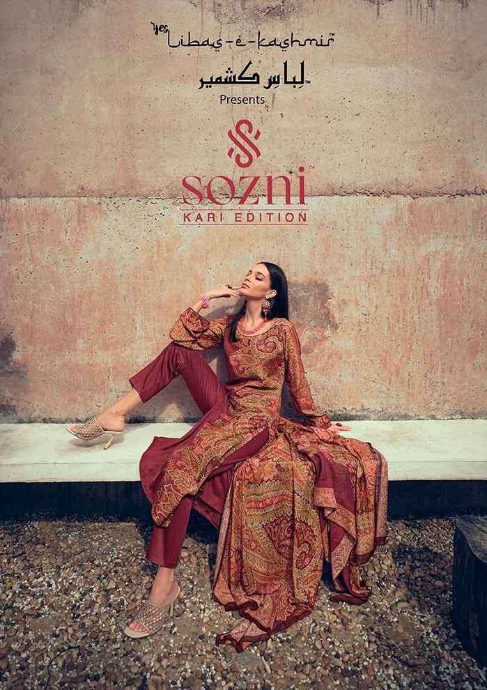 SOZNI BY AQSAWHOLESALE 1001 TO 1006 SERIES SILK PRINT WORK DRESSES