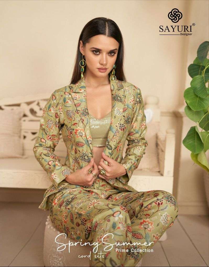 SPRING SUMMER BY SAYURI 5259 TO 5261 SERIES CHINON SILK PRINT CO-ORD SETS