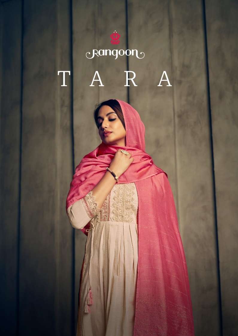 TARA BY RANGOON 4301 TO 4306 SERIES VISCOSE EMBROIDERY WORK NAYRA READYMADE DRESSES