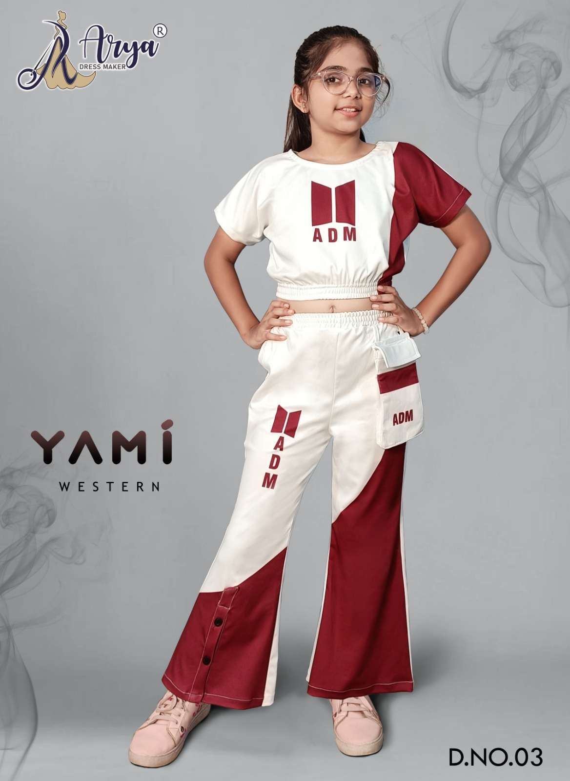 YAMI WESTERN BY ARYA DRESS MAKER 01 TO 06 SERIES LYCRA WORK KIDS TOP & PANTS