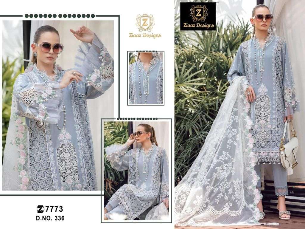 Z-336 HIT DESIGN BY ZIAAZ DESIGNS COTTON EMBROIDERY WORK PAKISTANI DRESS