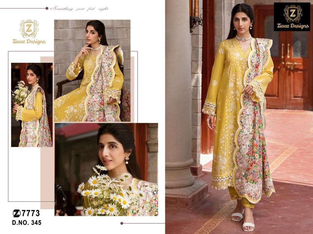 Z-345 HIT DESIGN BY ZIAAZ DESIGNS RAYON EMBROIDERY WORK PAKISTANI DRESS