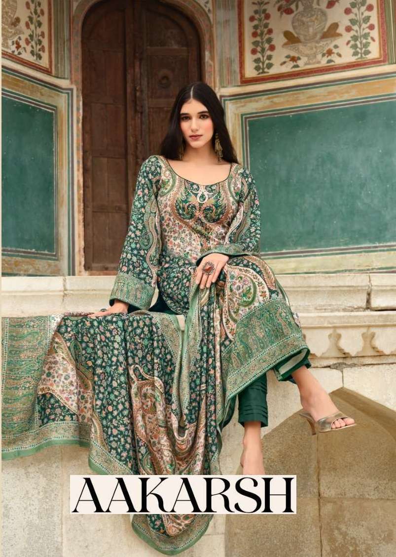 AAKARSH BY FIDA 1001 TO 1006 SERIES WOOL PASHMINA PRINT WINTER WEAR DRESSES