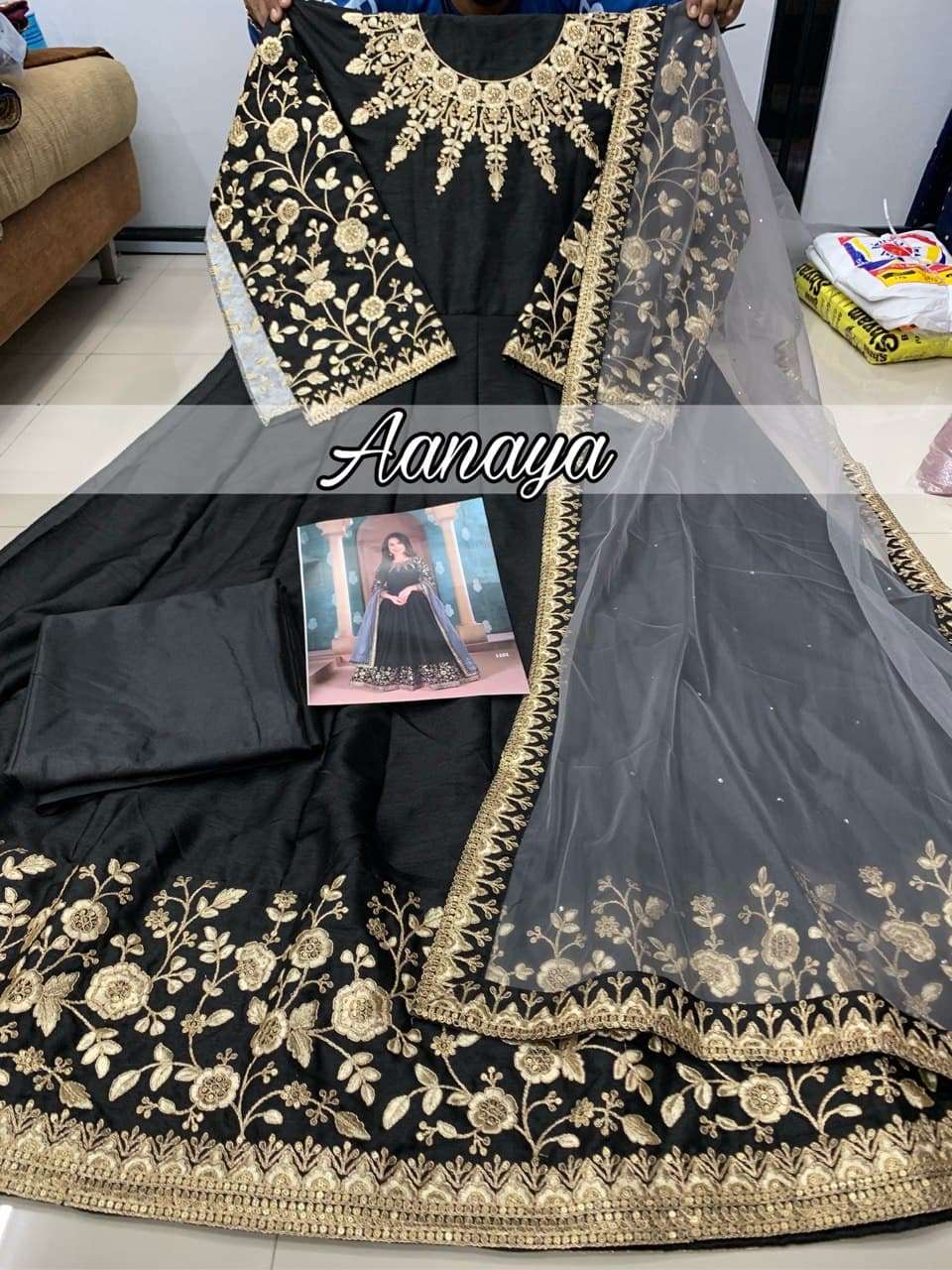 AANAYA VOL-111 BY TWISHA 1101 TO 1104 SERIES SILK EMBROIDERY WORK DRESSES