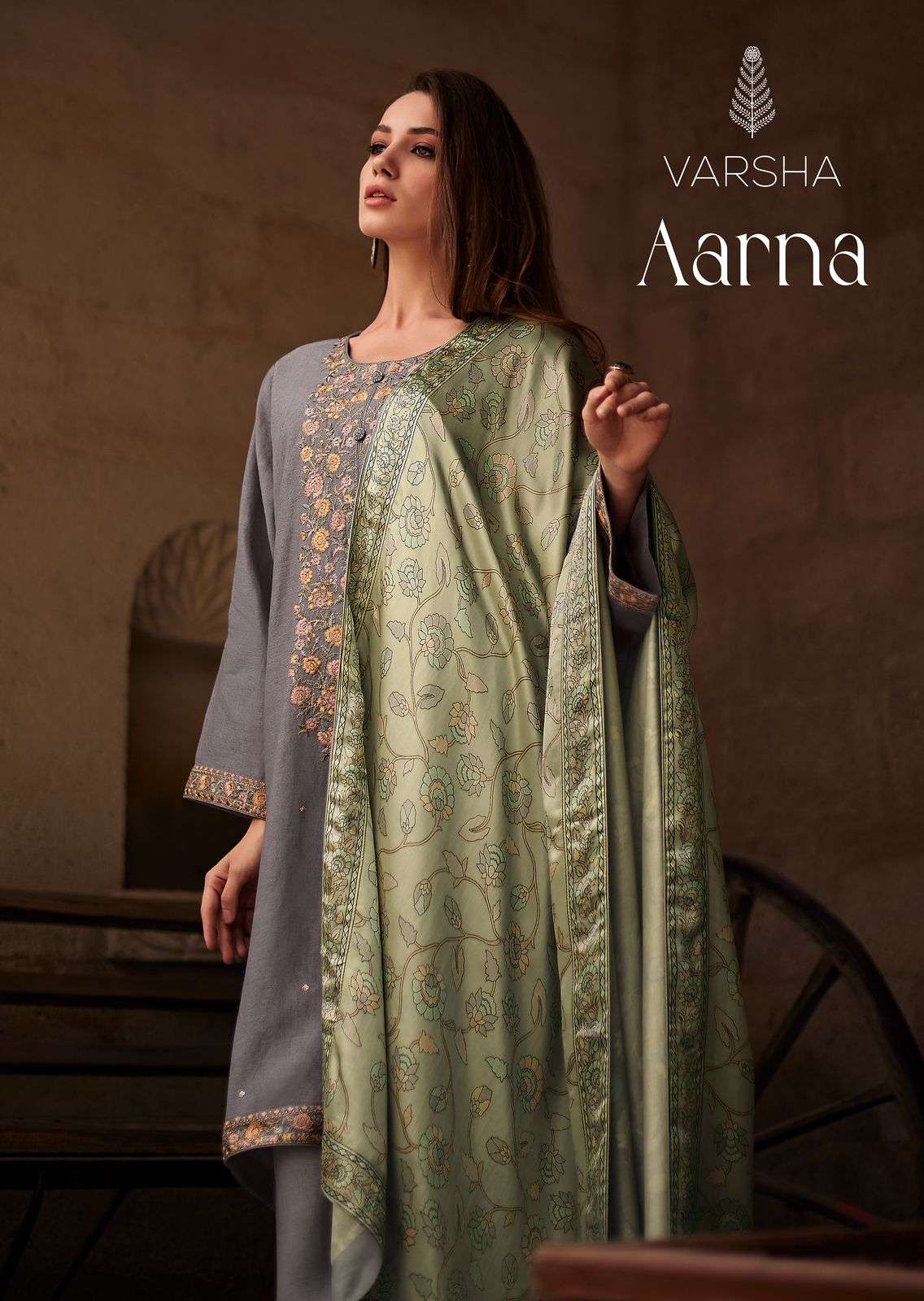 AARNA BY VARSHA 01 TO 04 SERIES PASHMINA PRINT EMBRODIERY WORK DRESSES