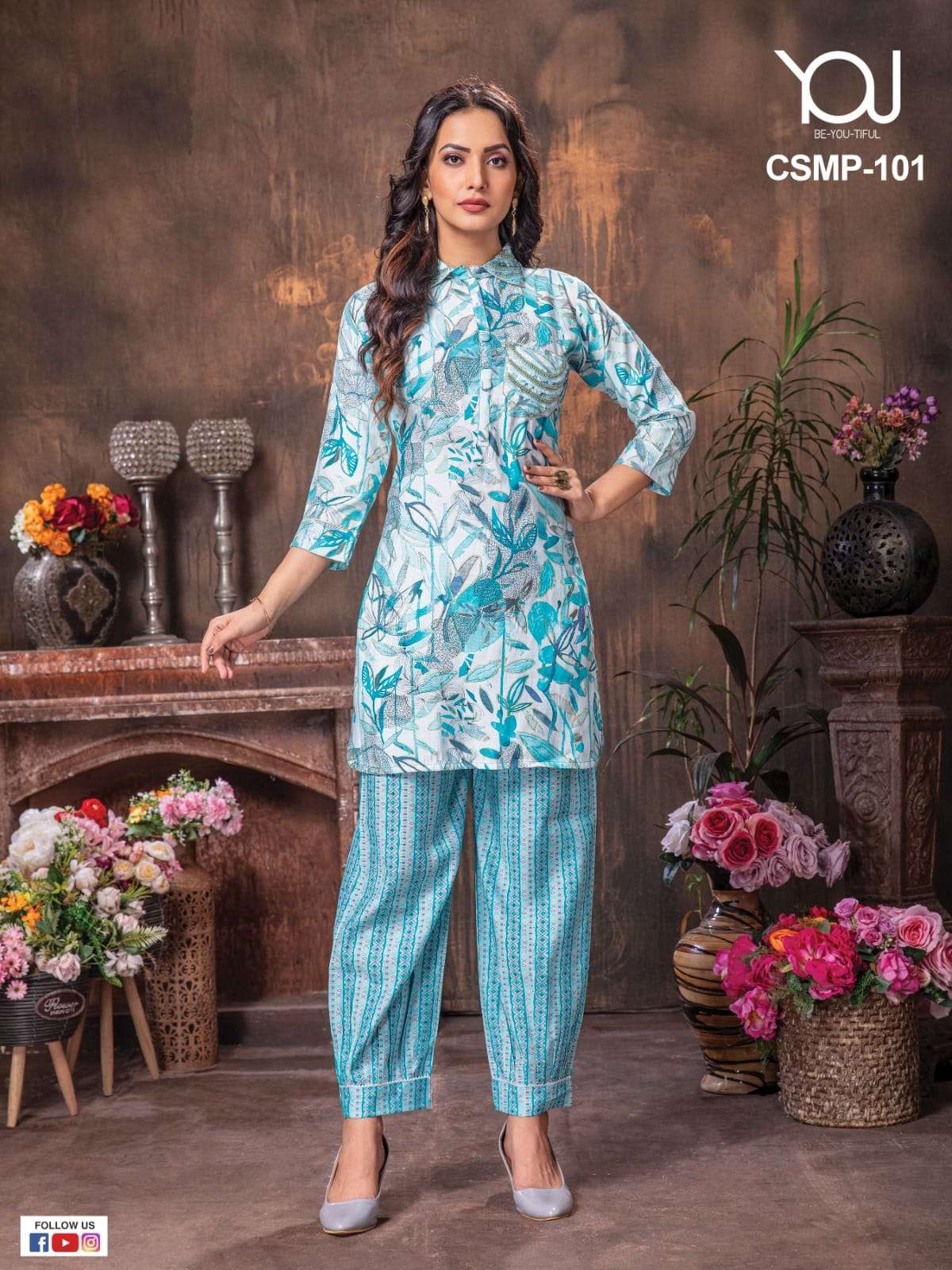 AFGHANI BY YOU 101 TO 105 SERIES MODAL PRINT WORK AFGHANI PANT CO-ORD SET