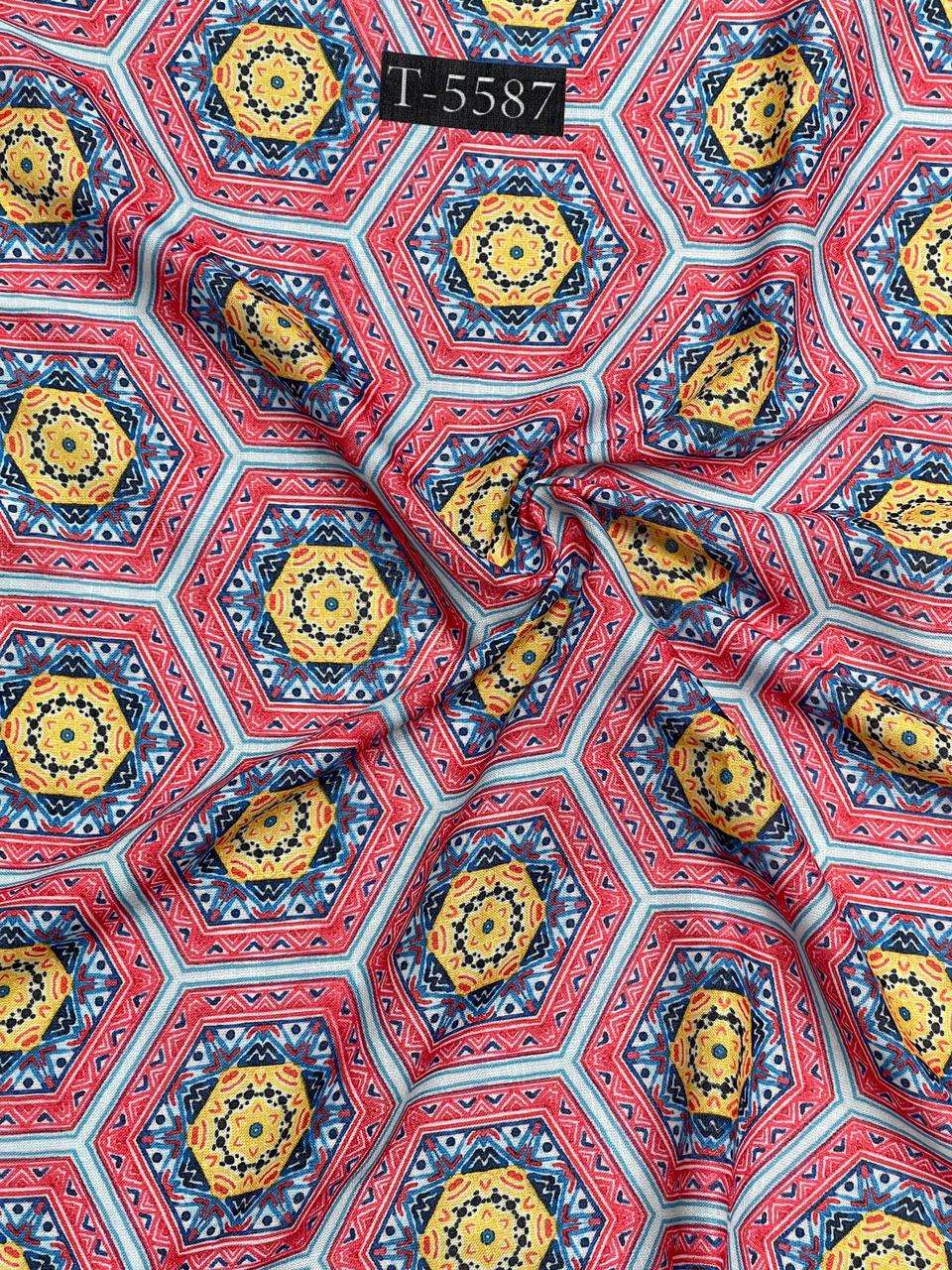 AFRICAN 5586 TO 5595 SERIES BY AQSAWHOLESALE COTTON LINEN PRINT FABRICS