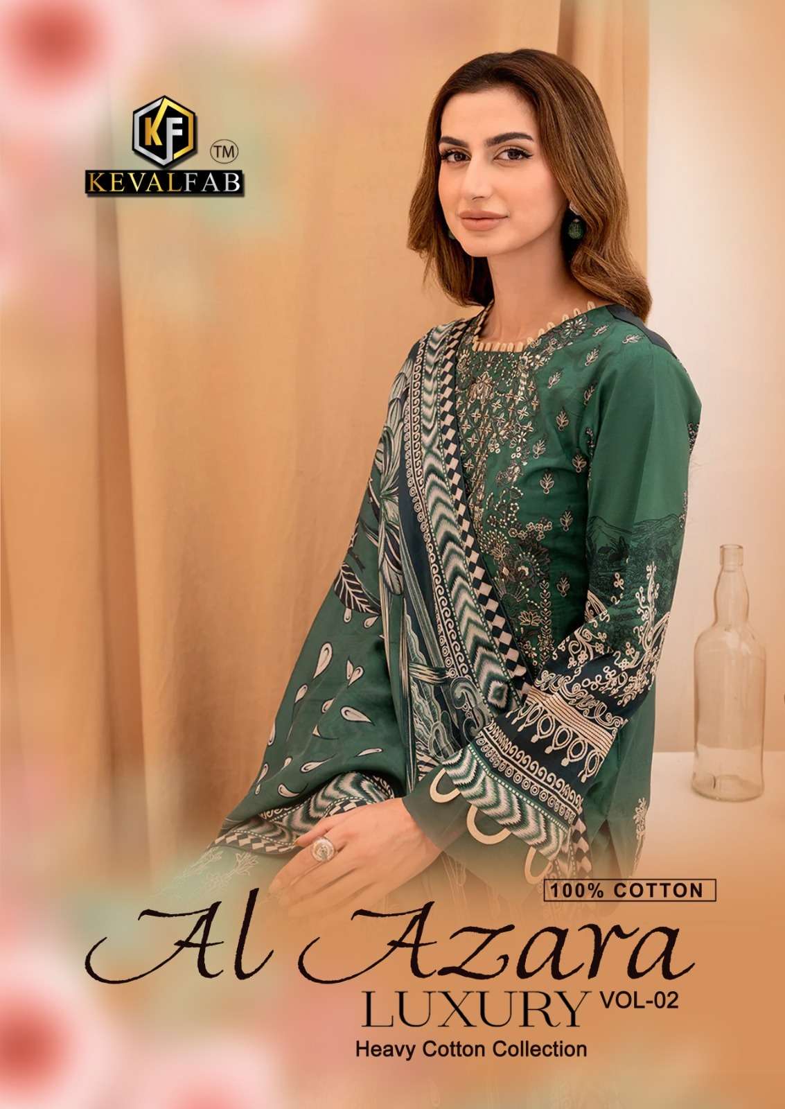 AL AZARA LUXURY VOL-2 BY KEVAL FAB 2001 TO 2006 SERIES COTTON PRINT PAKISTANI DRESSES