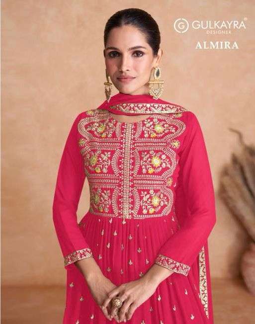 ALMIRA BY GULKAYRA 7808-A TO 7808-D SERIES REAL GEORGETTE WORK READYMADE DRESSES