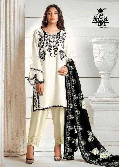 AM 215 COLOURS BY LAIBA PURE GEORGETTE EMBROIDERY READYMADE DRESSES