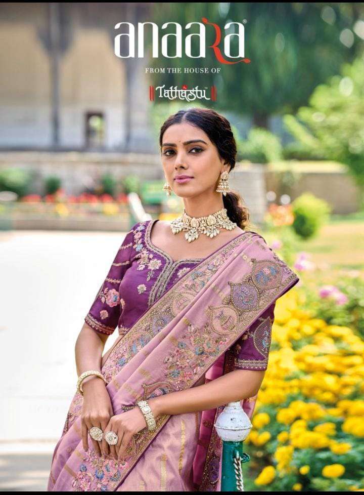 ANAARA 6201 TO 6210 SERIES BY TATHASTU DESIGNER SILK HEAVY WORK FESTIVE WEAR SAREES