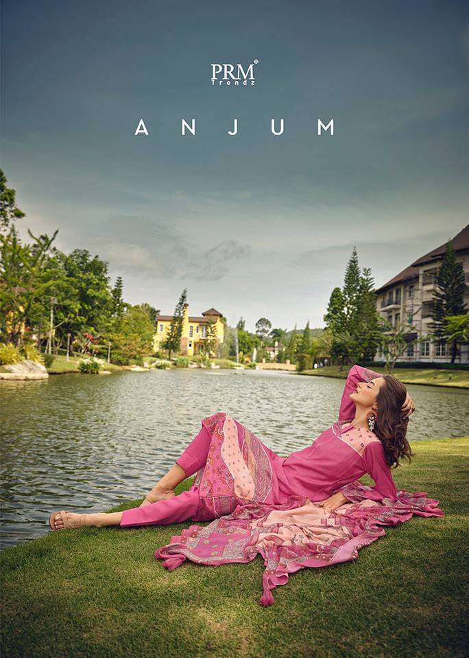 ANJUM BY PRM TRENDZ 5250 TO 5257 SERIES MODAL SILK EMBROIDERY WORK DRESSES