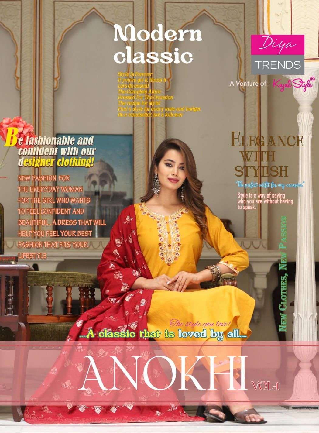 ANOKHI BY DIYA TRENDS 1001 TO 1008 SERIES MUSLIN EMBROIDERY WORK READYMADE DRESSES