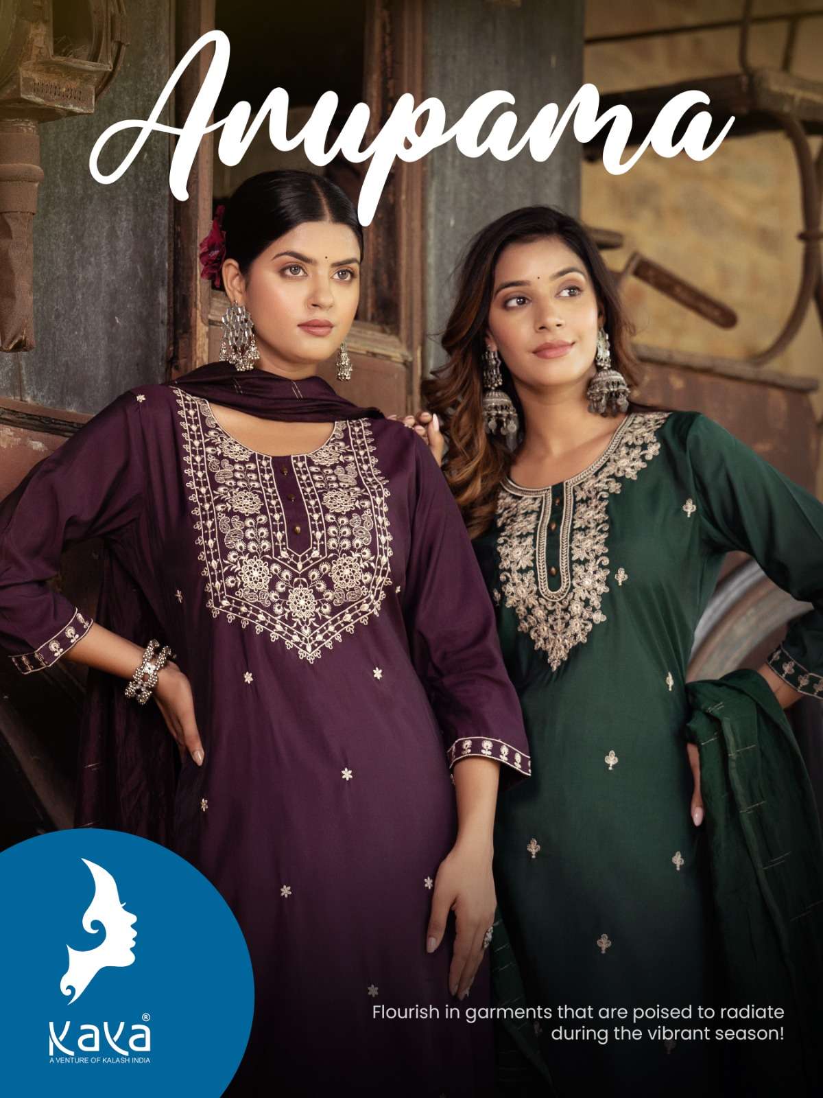 ANUPAMA BY KAYA 01 TO 06 SERIES ROMAN SILK JACQUARD WORK READYMADE DRESSES