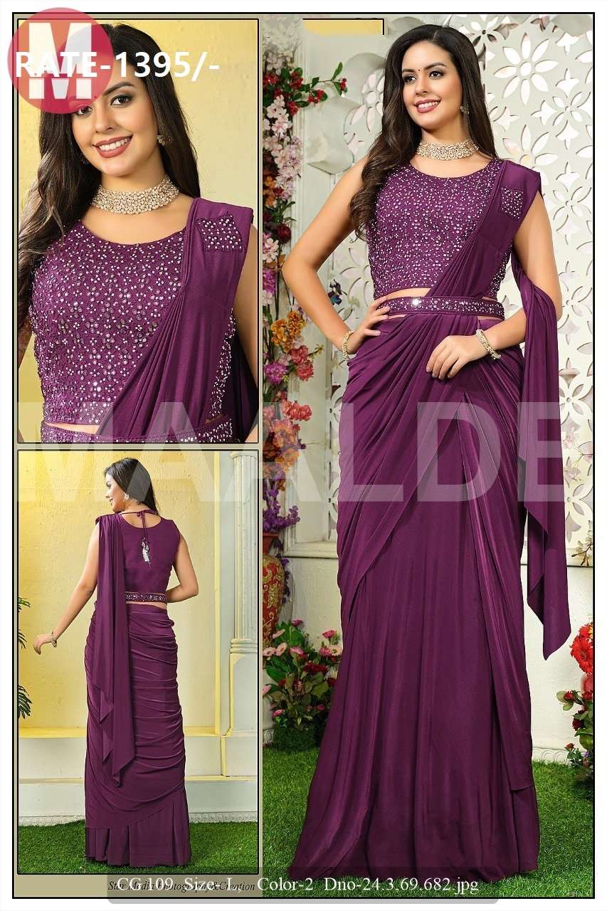 ARANYA VOL-2 BY AQSAWHOLESALE EMBROIDERY HAND WORK READYMADE CROP-TOP LEHENGAS