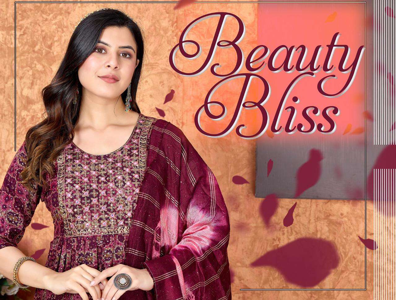 BEAUTY BLISS BY AQSAWHOLESALE 6001 TO 6004 SERIES RAYON PRINT READYMADE DRESSES