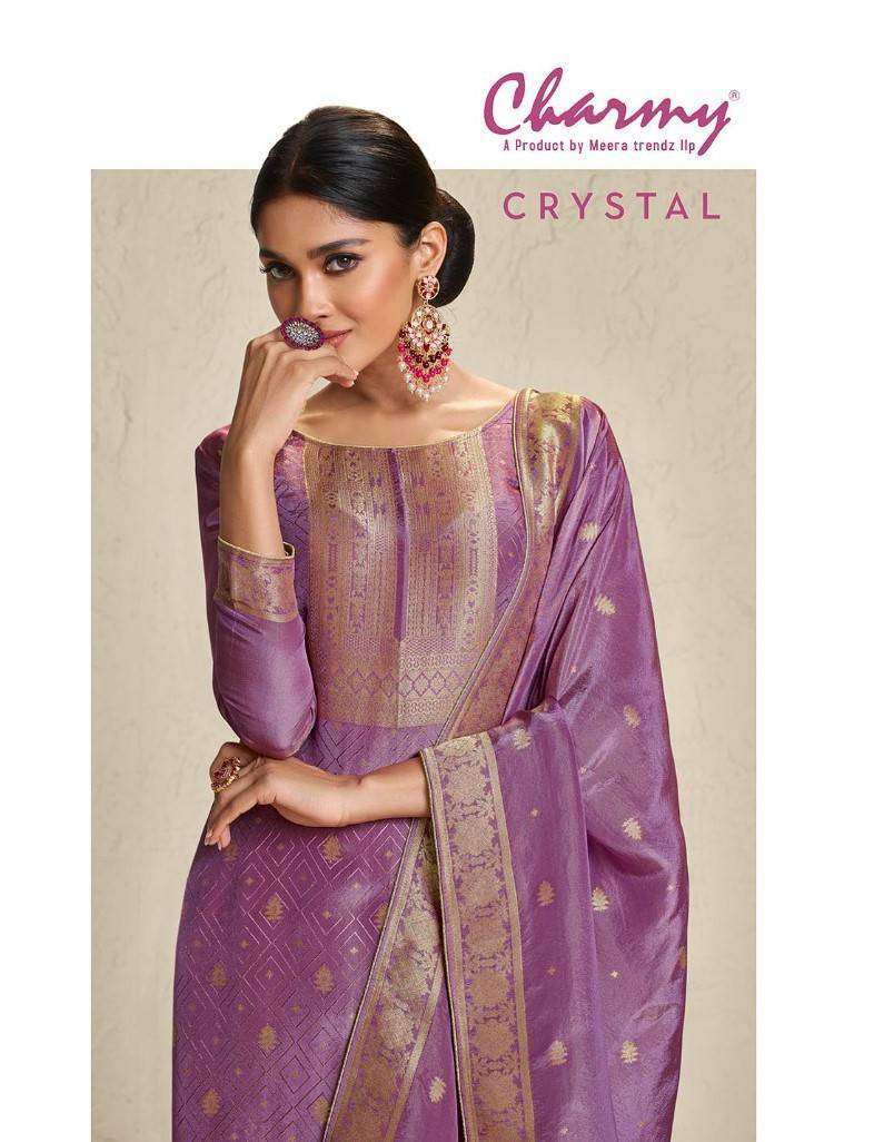 CHARMY CRYSTAL BY ZISA 4791 TO 4794 SERIES EMBOSS JACQUARD WORK DRESSES