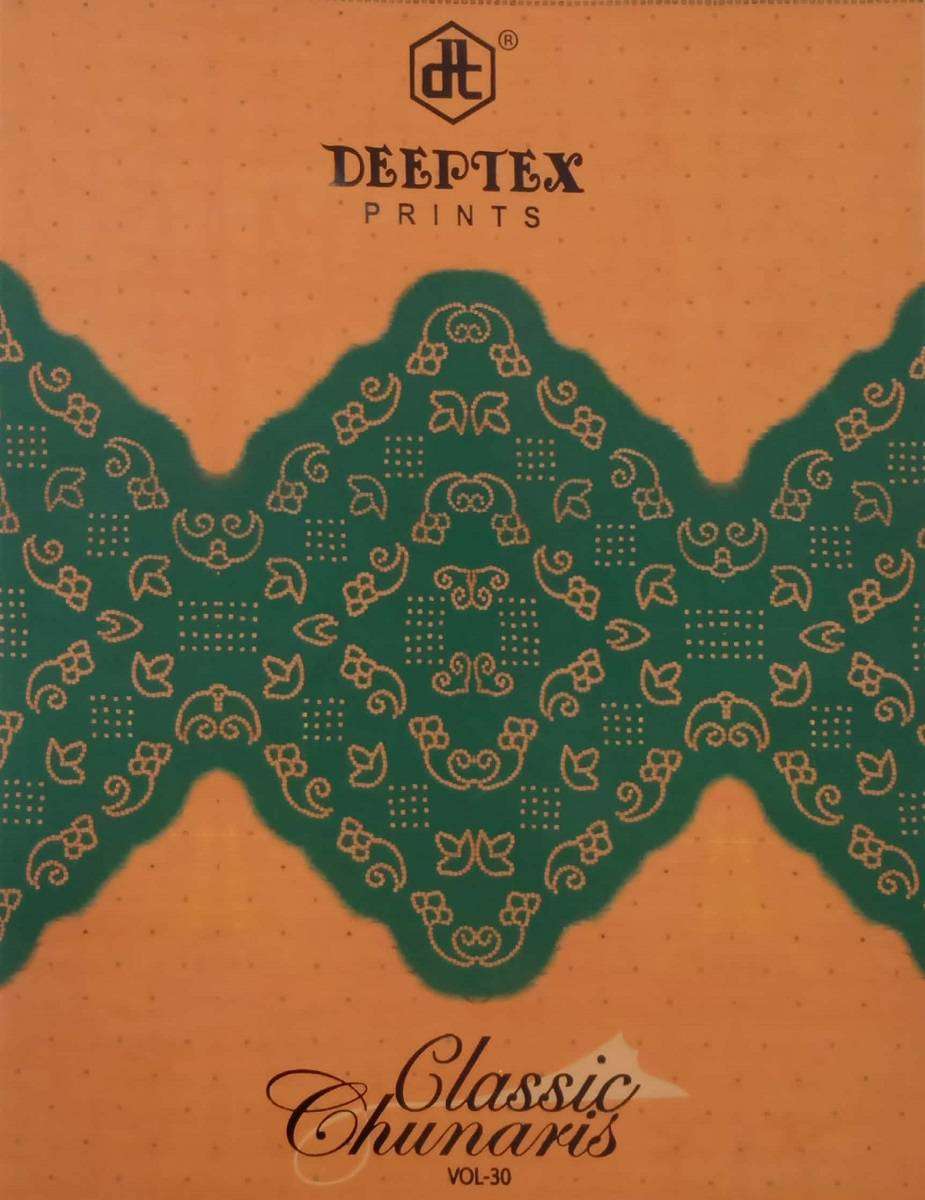 CLASSIC CHUNARIS VOL-30 BY DEEPTEX 3001 TO 3016 SERIES PURE COTTON BANDHANI PRINT DRESSES