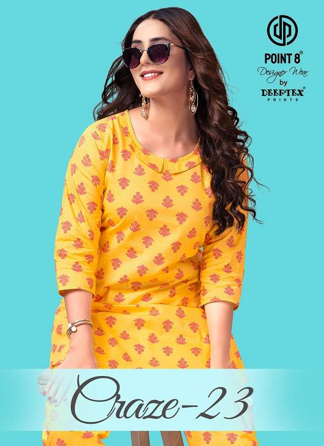 CRAZE VOL-23 BY DEEPTEX 1001 TO 1010 SERIES POPLIN COTTON PRINT CO-ORD SET