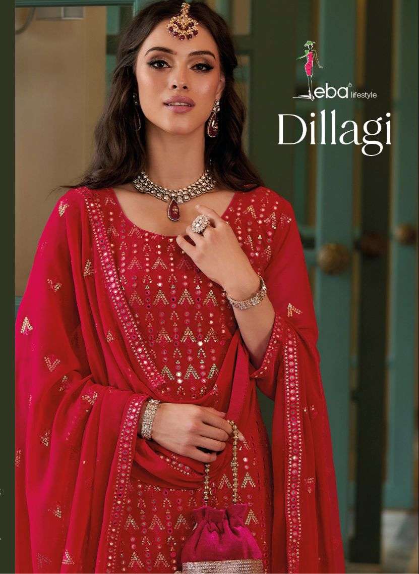 DILLAGI BY EBA LIFESTYLE 1618 TO 1620 SERIES BLOOMING GEORGETTE WORK READYMADE DRESSES