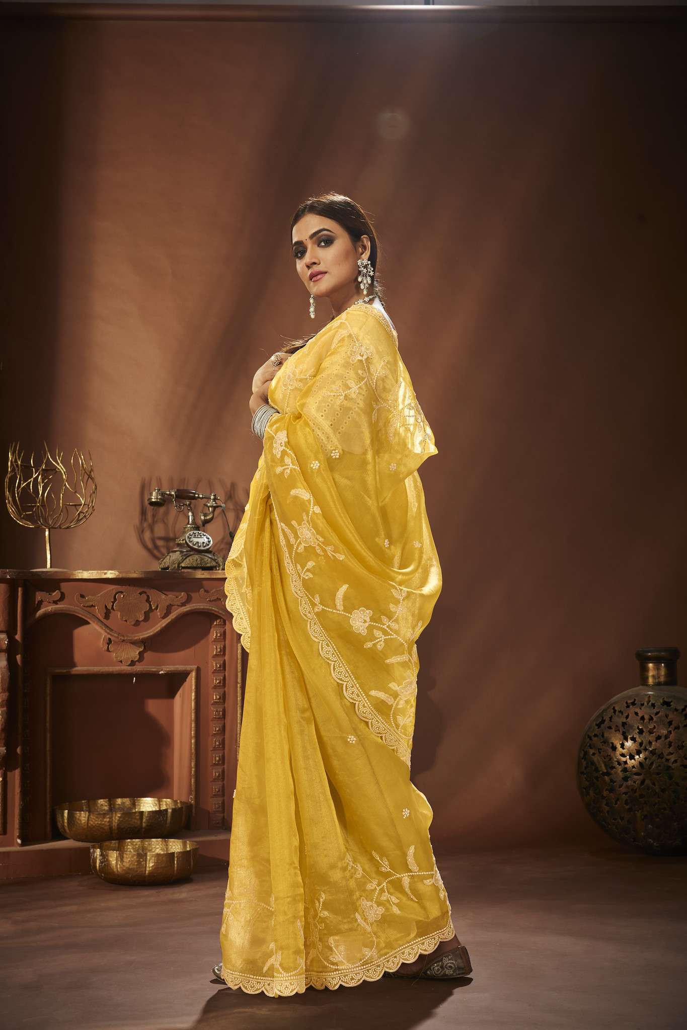 DIVA VOL-2 BY AQSAWHOLESALE RESHAM EMBROIDERY WORK DESIGNER SAREES