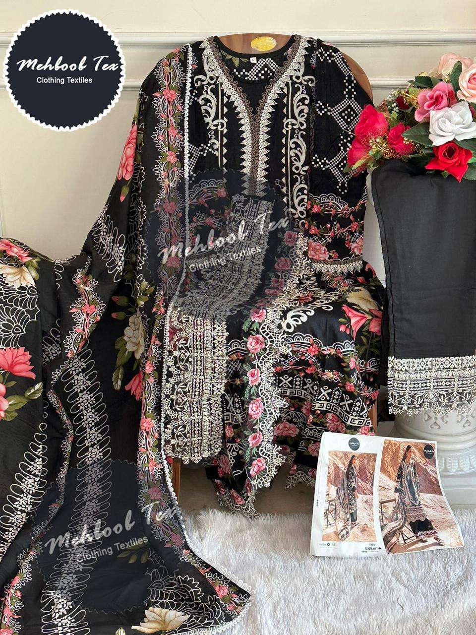 ELAF 1177 COLOURS BY MEHBOOB TEX 1177-A TO 1177-D SERIES COTTON WORK PAKISTANI DRESSES