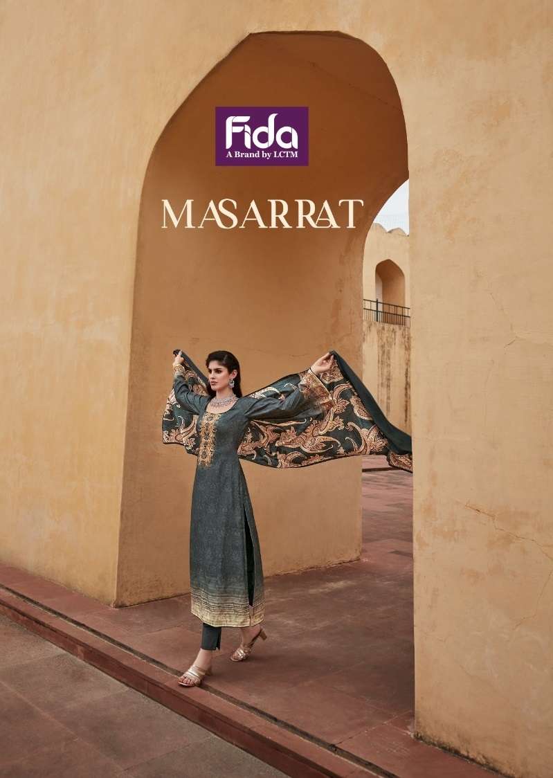 FIDA MASSARAT BY AQSAWHOLESALE 1001 TO 1006 SERIES WOOL PASHMINA PRINT DRESSES