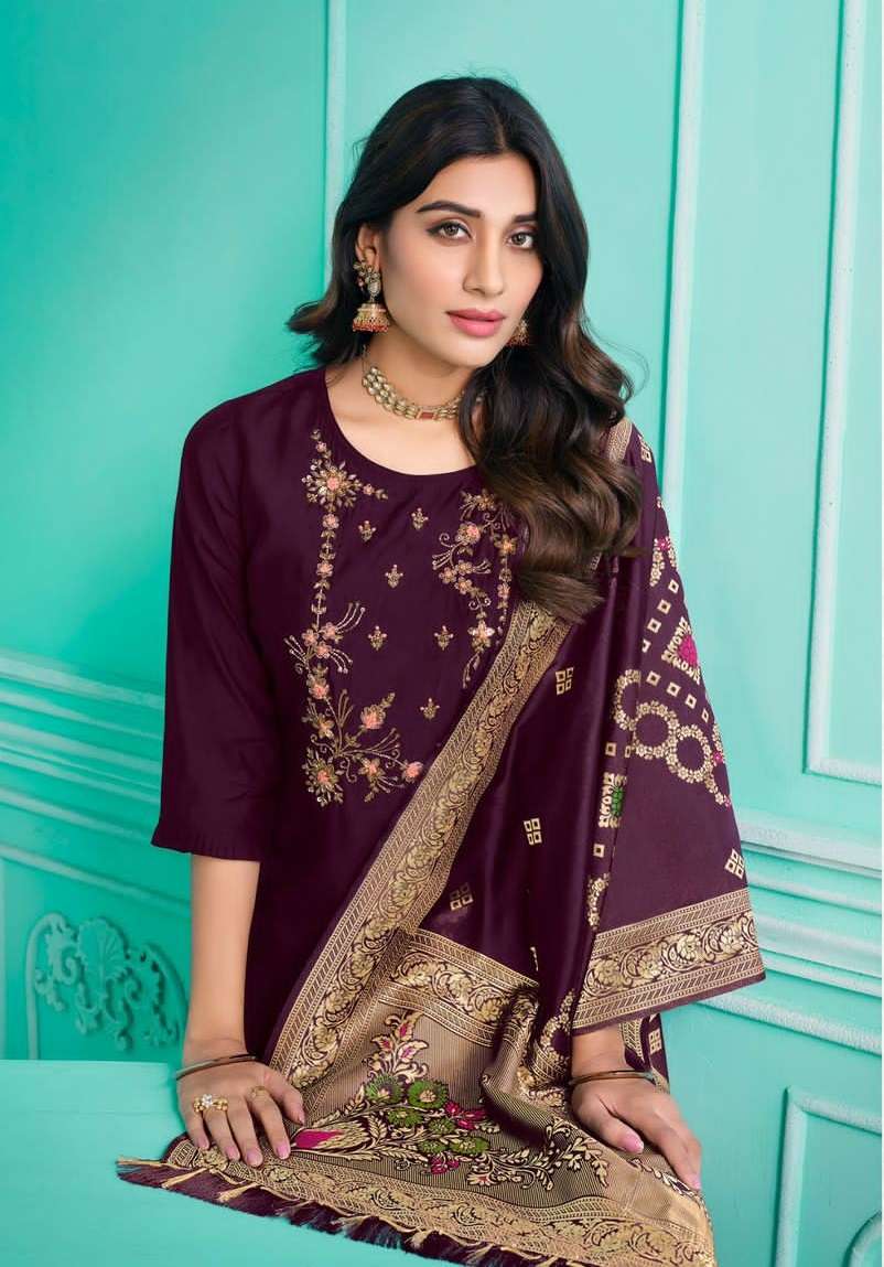 GULMEENA VOL-2 BY LILY & LALI 10291 TO 10296 SERIES VISCOSE HAND WORK READYMADE DRESSES