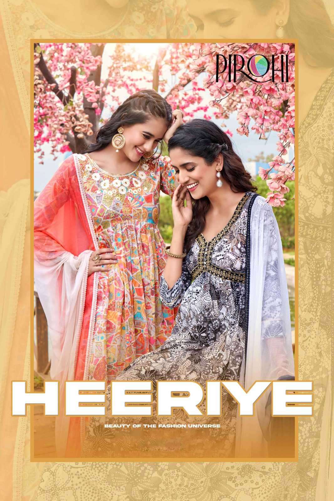 HEERIYE BY PIROHI 1001 TO 1004 SERIES PURE COTTON THREAD EMBROIDERY READYMADE DRESSES