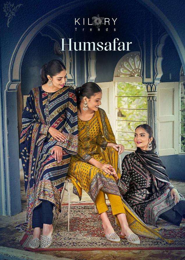 HUMSAFAR BY KILORY TRENZ 1001 TO 1008 SERIES VISCOSE MUSLIN HAND WORK DRESSES