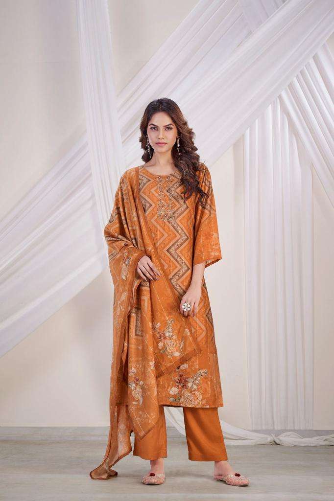 JAAYA VOL-1 BY AQSAWHOLESALE PURE MUSLIN PRINT HAND WORK READYMADE DRESSES