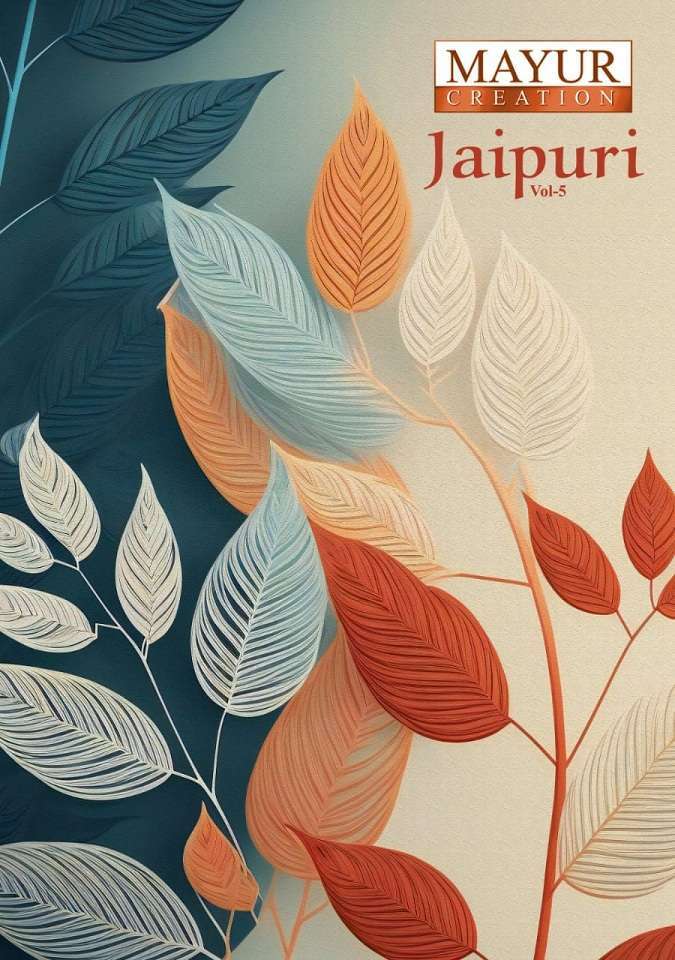 JAIPURI VOL-5 BY MAYUR CREATION 5001 TO 5010 SERIES PURE COTTON PRINT DRESSES