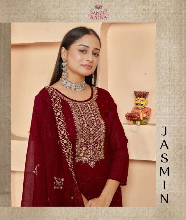 JASMIN BY PANCH RATNA PURE SILK EMBROIDERY SWAROVSKI WORK DRESSES