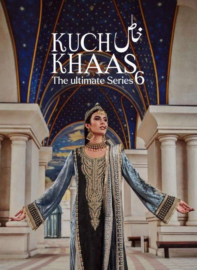 KUCH KHAAS VOL-6 BY IBIZA 1061 TO 1068 SERIES SILK VELVET HEAVY WORK PAKISTANI DRESSES