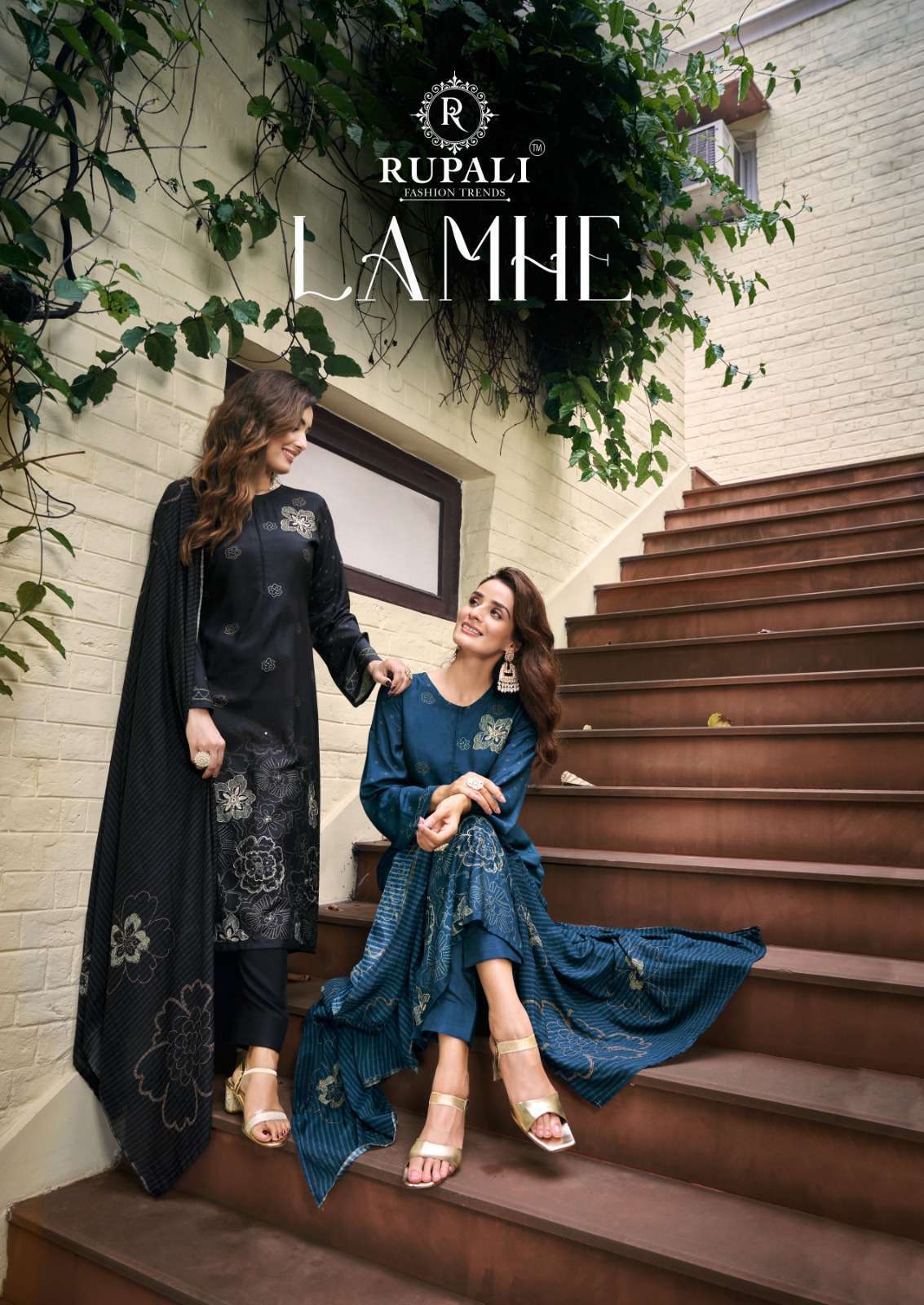 LAMHE BY RUPALI 21001 TO 21004 SERIES PURE MUSLIN PRINT HAND WORK DRESSES