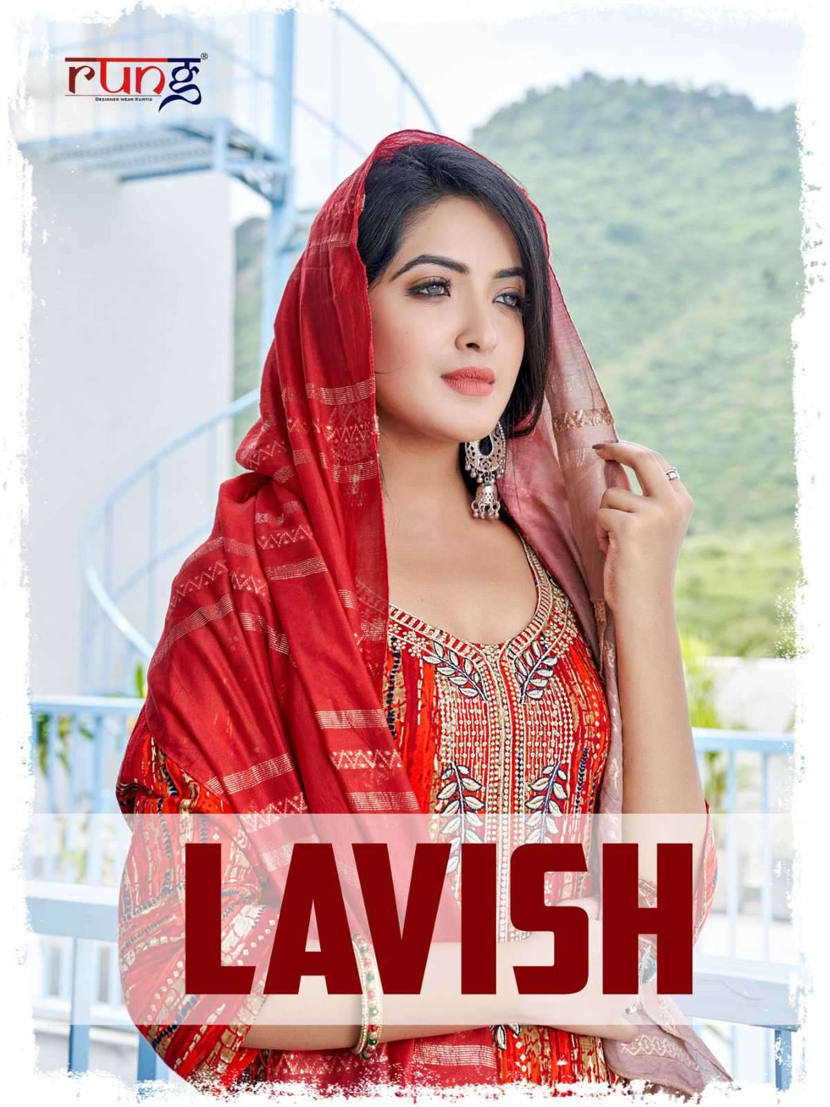 LAVISH BY RUNG 101 TO 1008 SERIES RAYON PRINT WORK READYMADE DRESSES